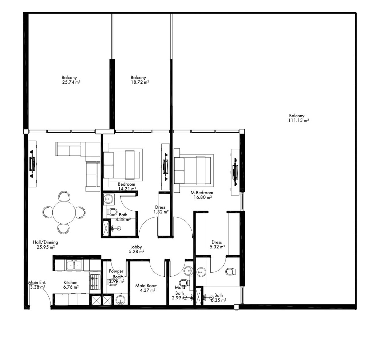 2 Bedrooms in Lateral One