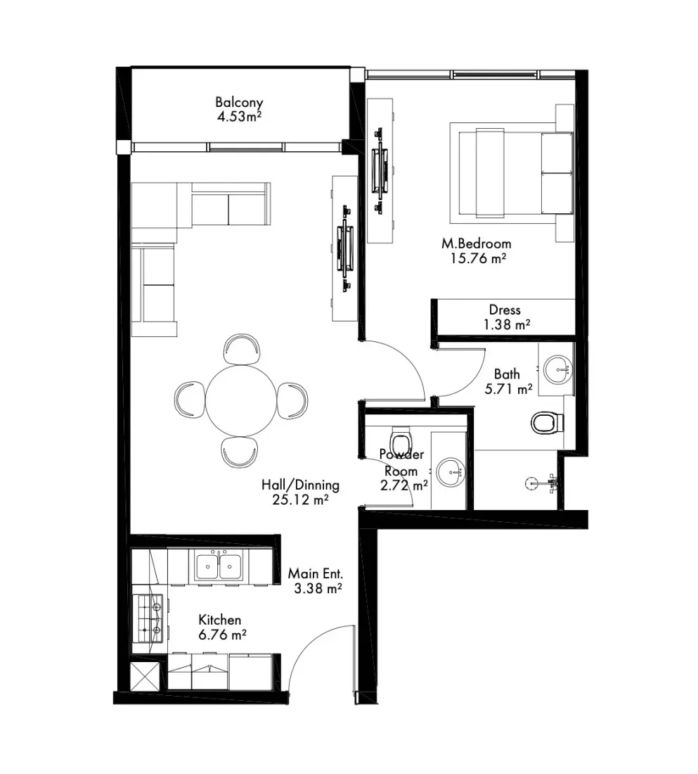 1 Bedroom in Lateral One