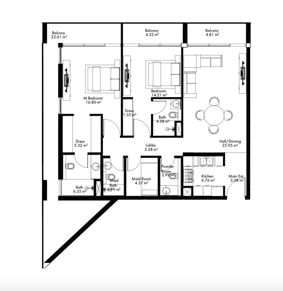 2 Bedrooms in Lateral One