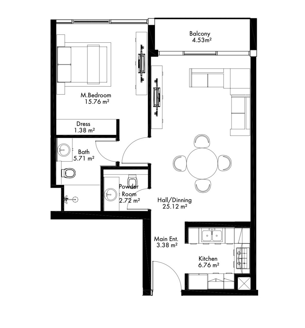 1 Bedroom in Lateral One