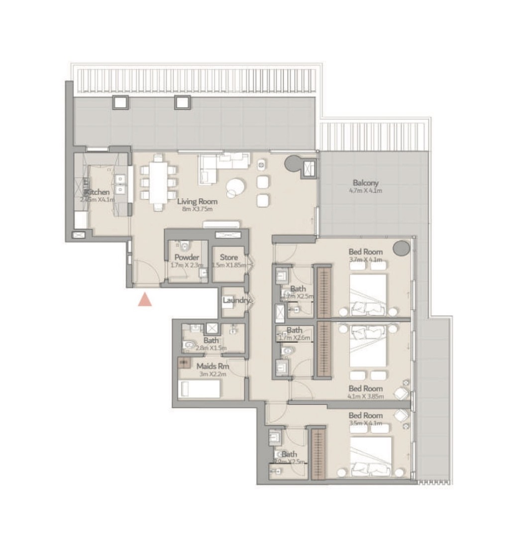 3 Bedrooms in South Square