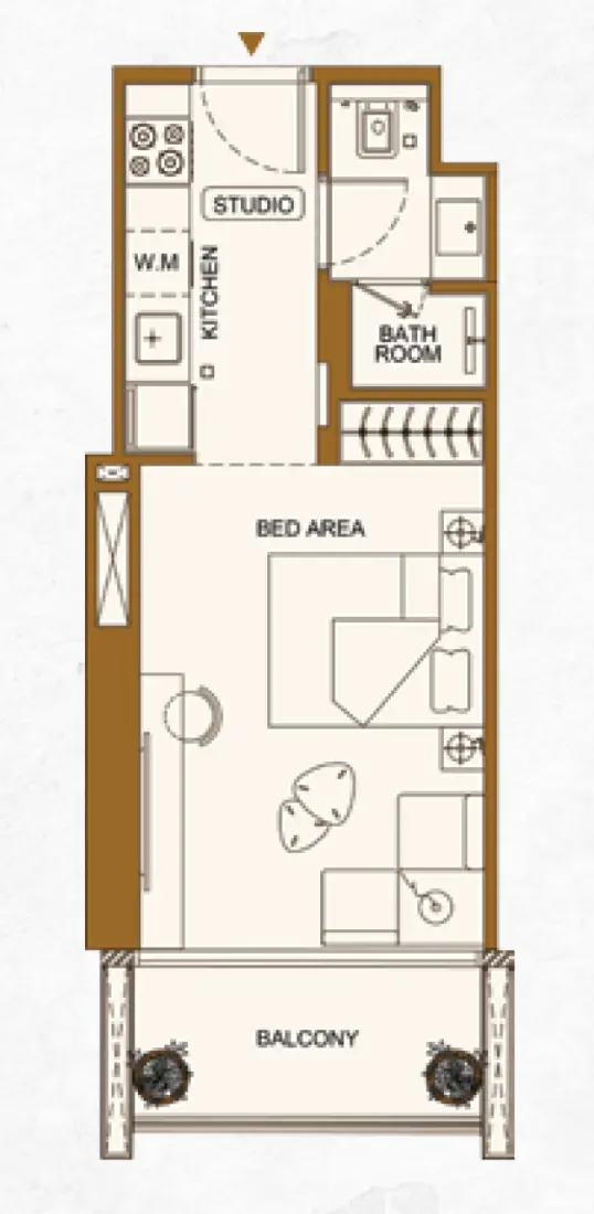 Studio in Binghatti Luxuria