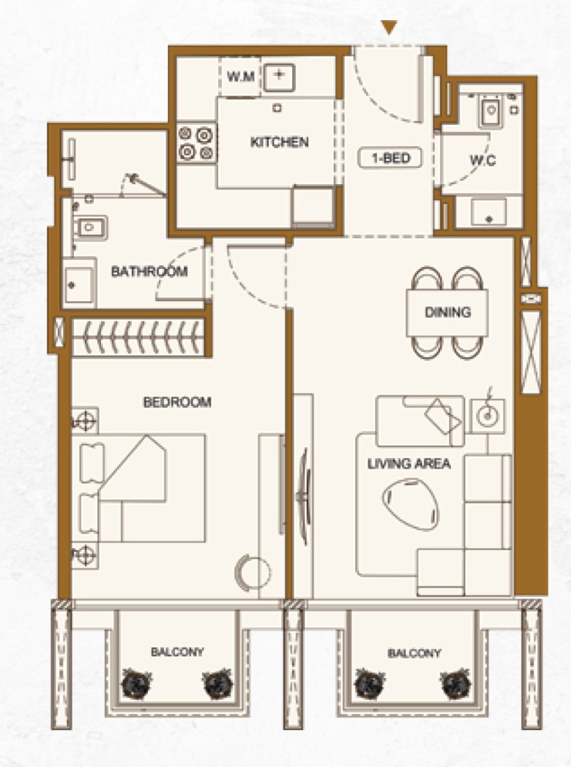 1 Bedroom in Binghatti Luxuria