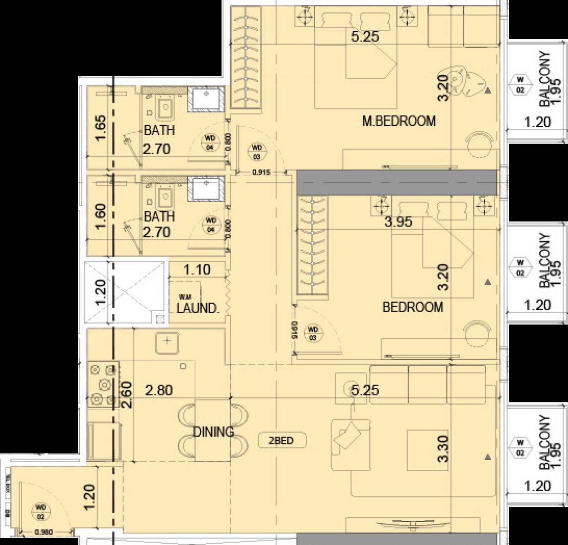 2 Bedrooms in Binghatti Luxuria