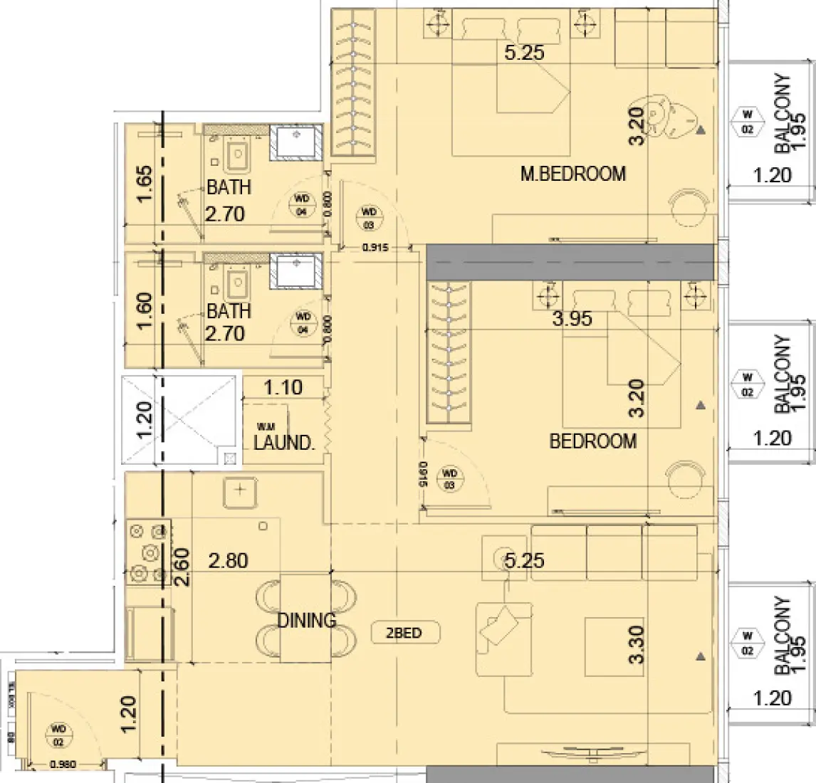 2 Bedrooms in Binghatti Luxuria