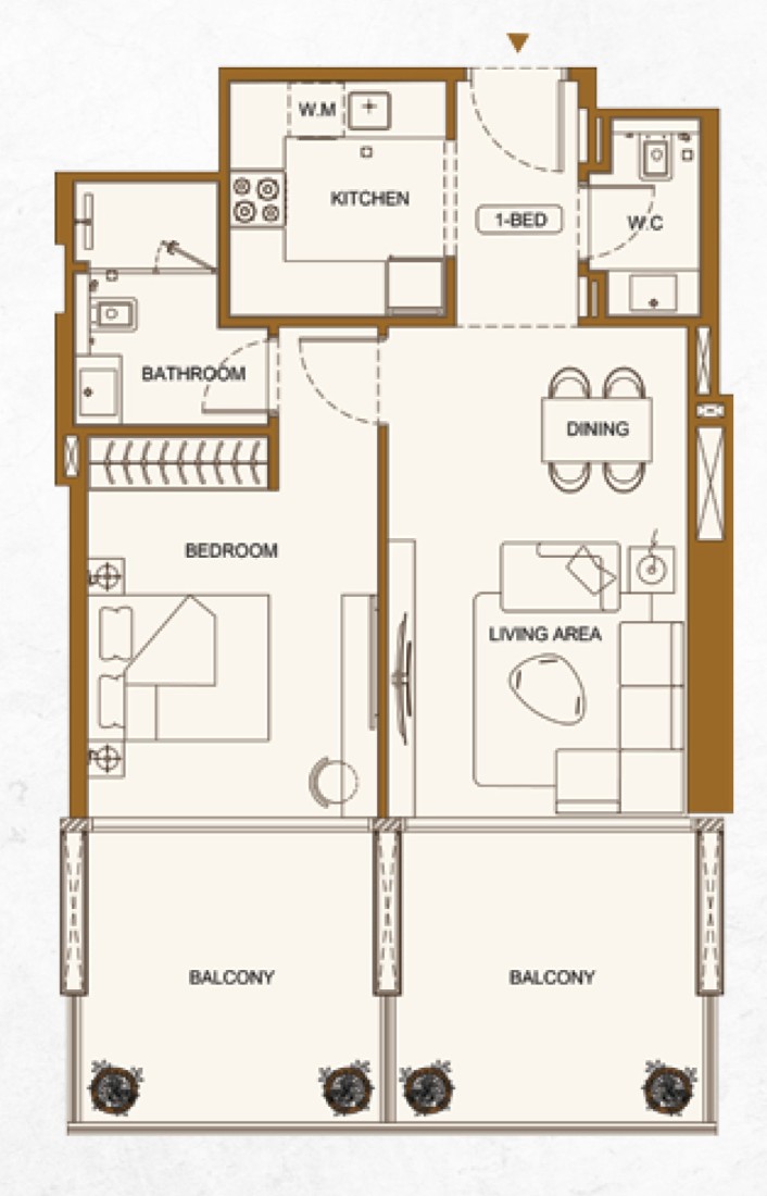 1 Bedroom in Binghatti Luxuria