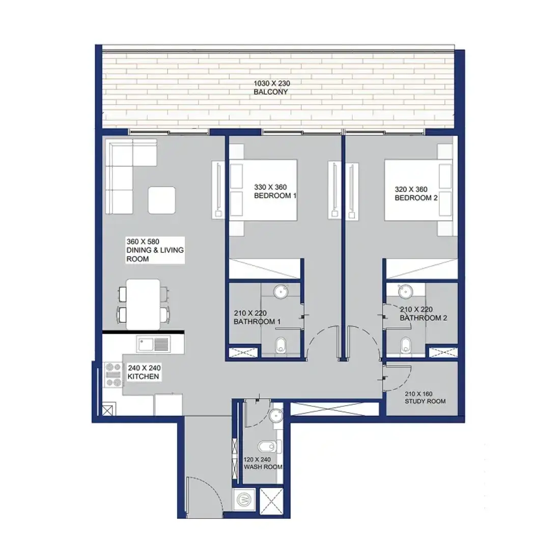 2.5 Bedrooms in Garnet by Siroya