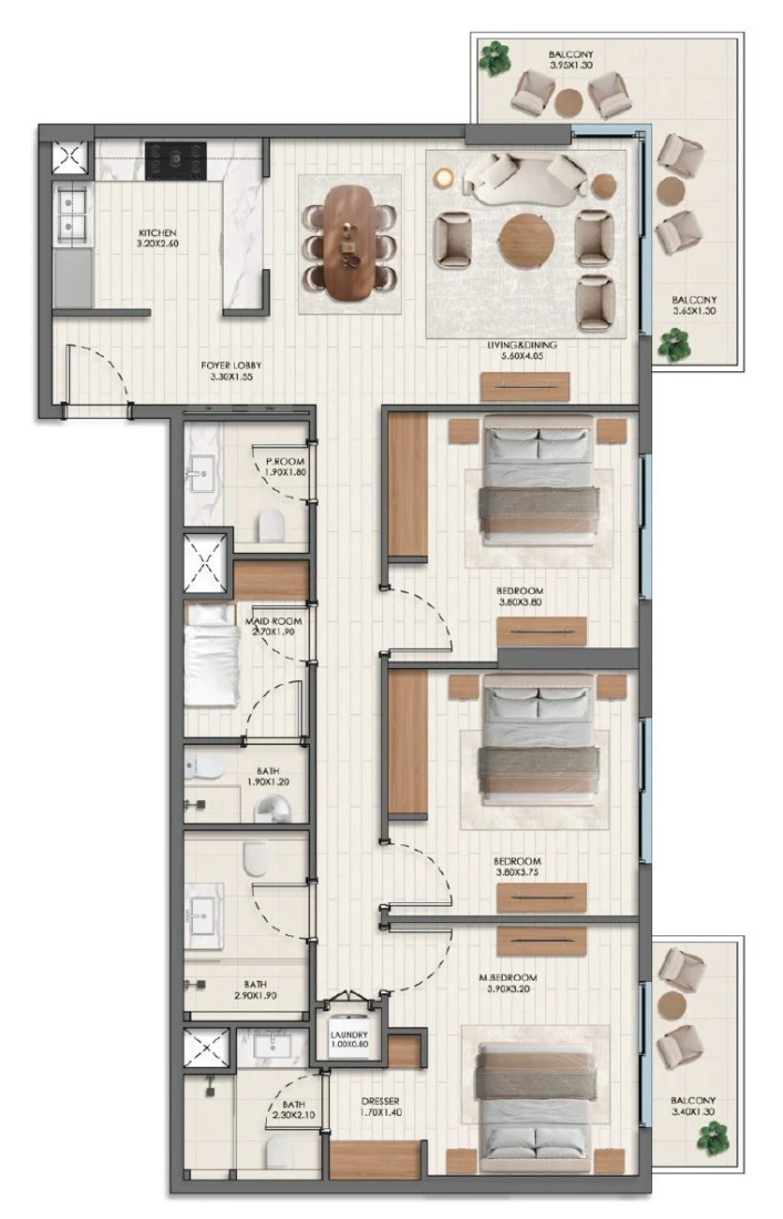 3 Bedrooms in EVELYN on the Park