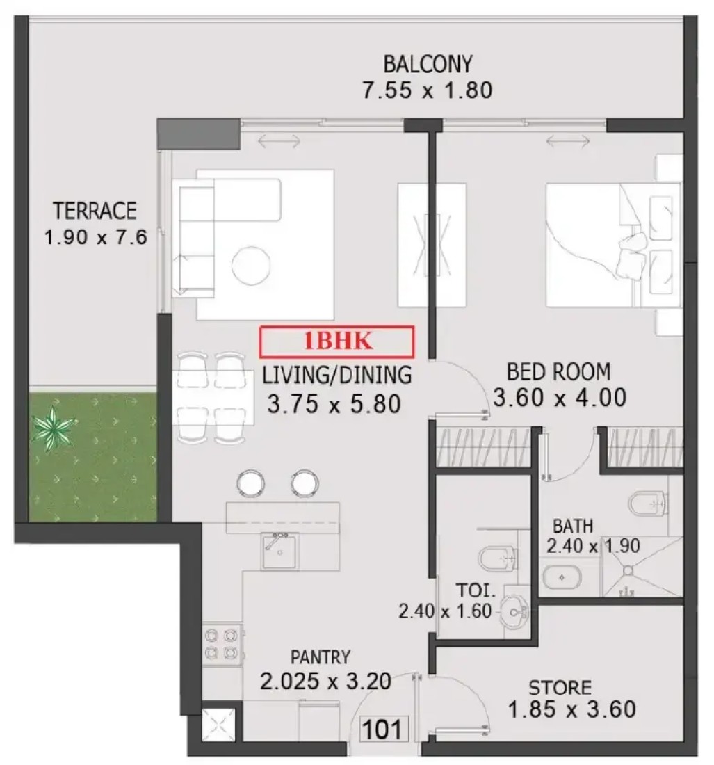 1 Bedroom in One By Preston