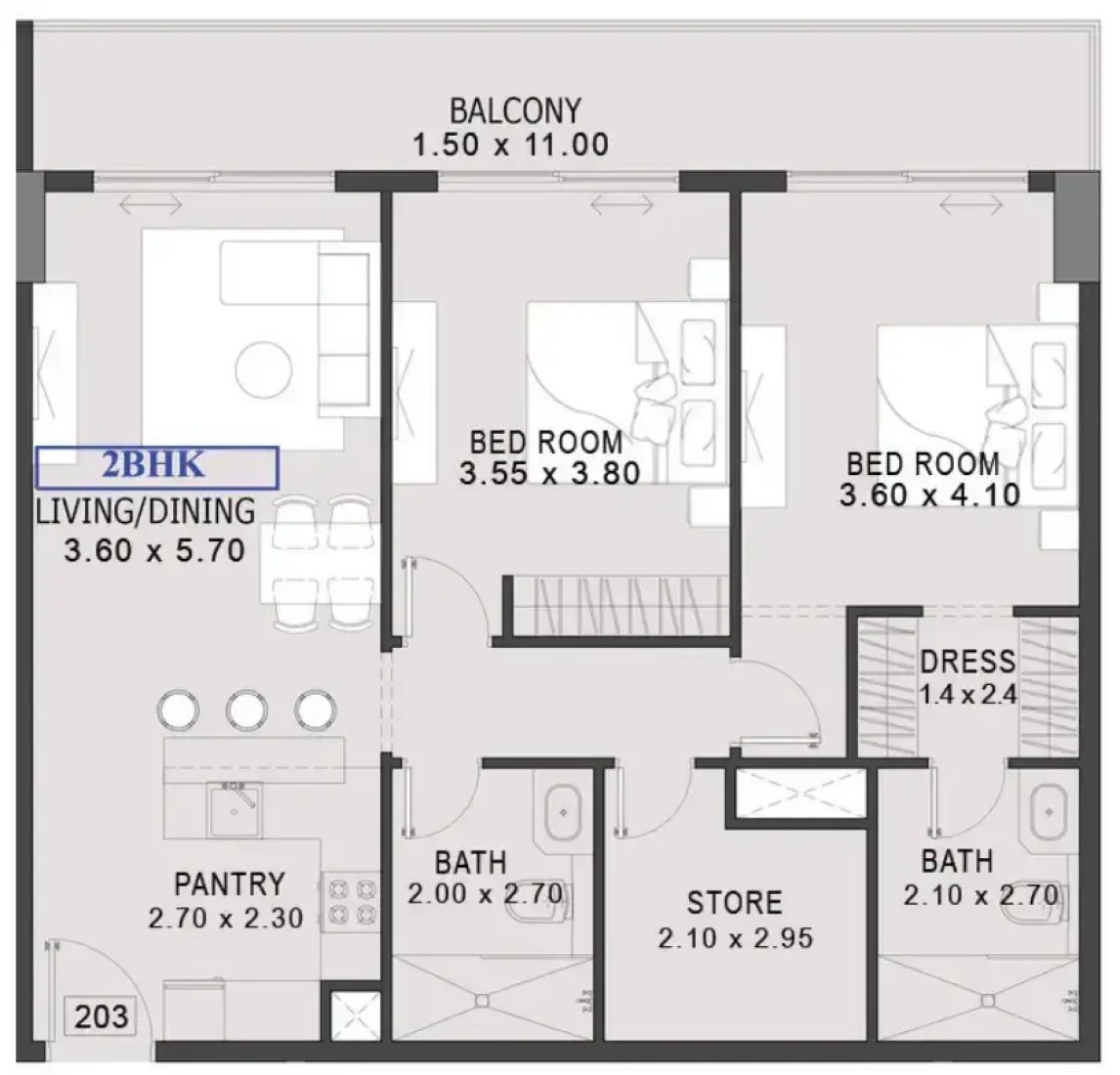 2 Bedrooms in One By Preston