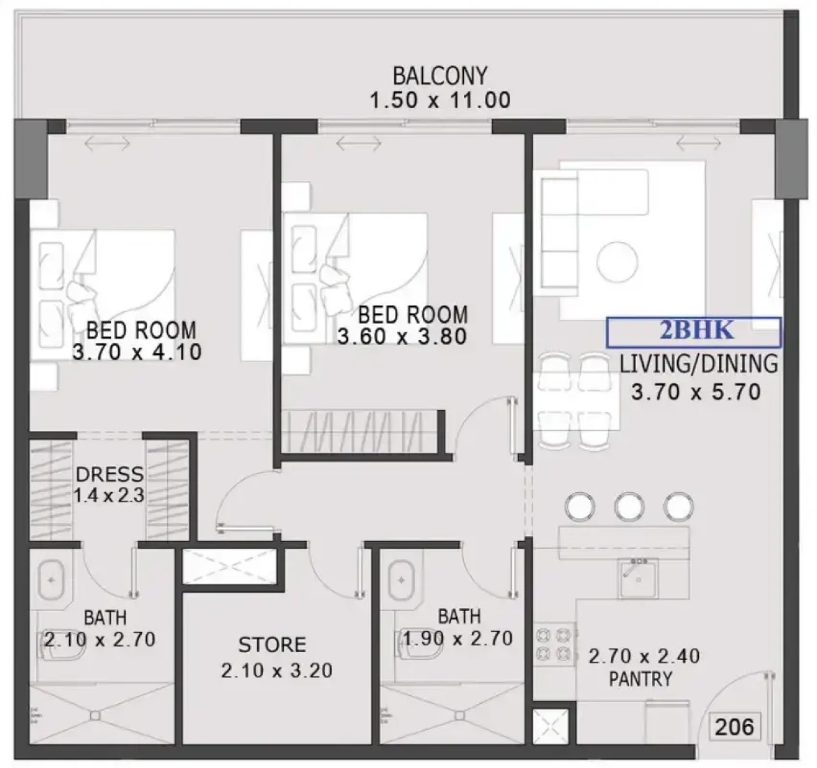 2 Bedrooms in One By Preston