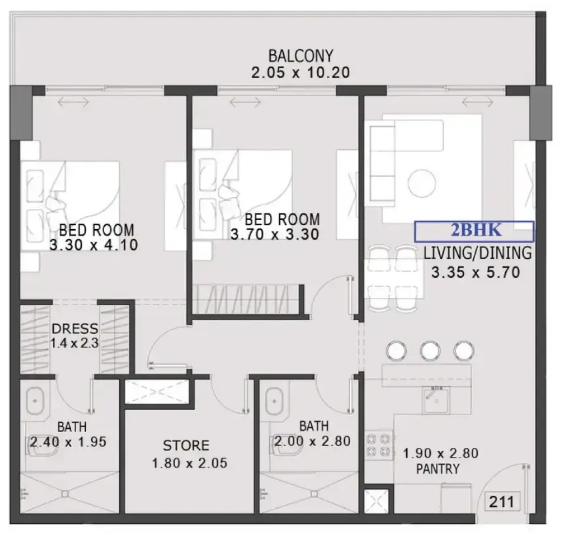 2 Bedrooms in One By Preston