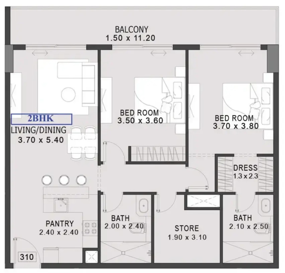 2 Bedrooms in One By Preston