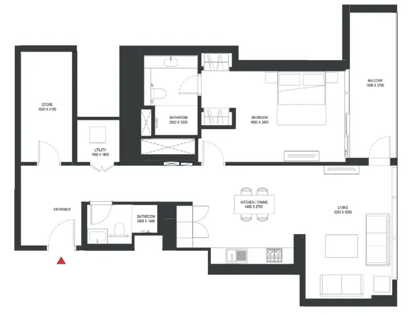 1 Bedroom in One