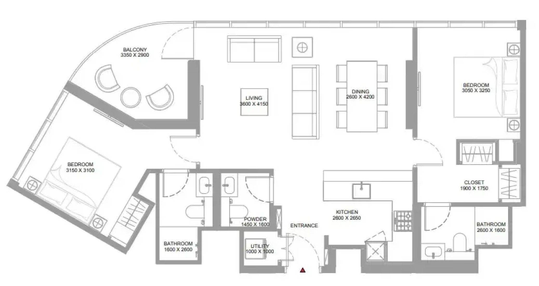 2 Bedrooms in Pearlside Marina Residences