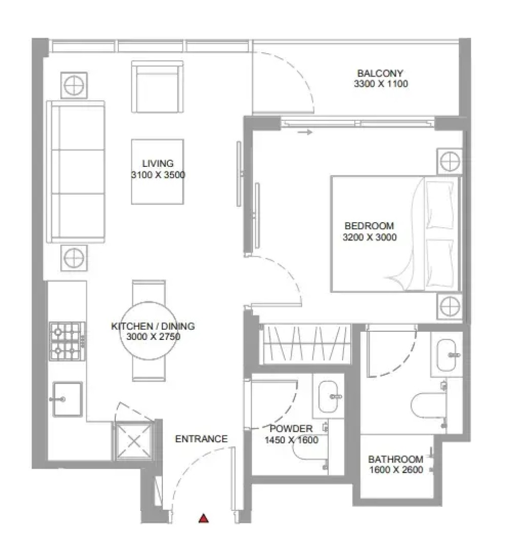 1 Bedroom in Pearlside Marina Residences