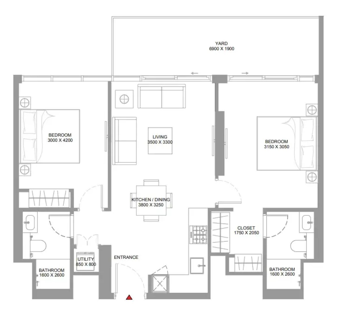 2 Bedrooms in Pearlside Marina Residences