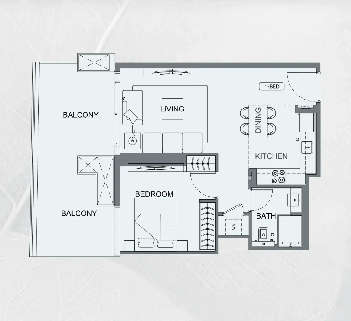1 Bedroom in Binghatti Etherea