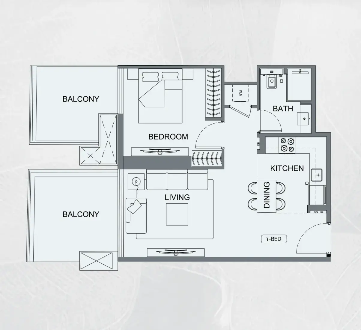1 Bedroom in Binghatti Etherea