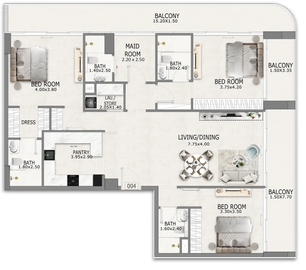 3 Bedrooms in Casa Altia
