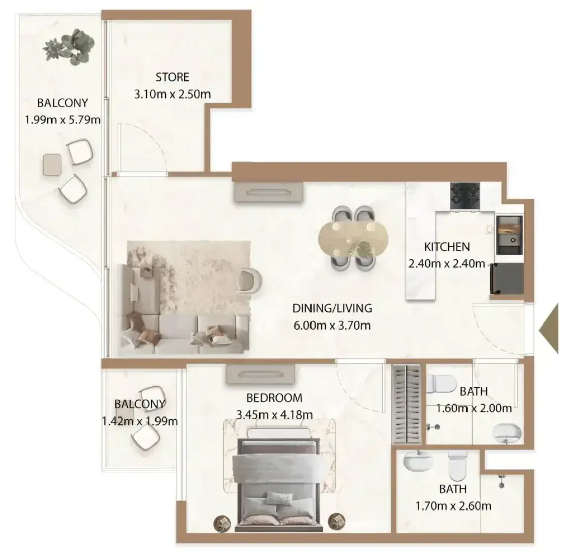 1 Bedroom in Veda