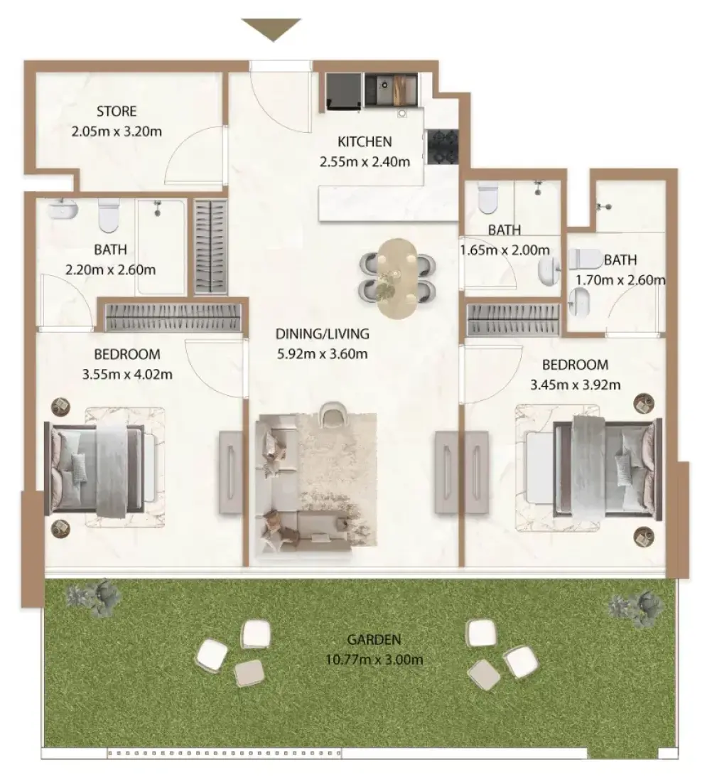 2 Bedrooms in Veda