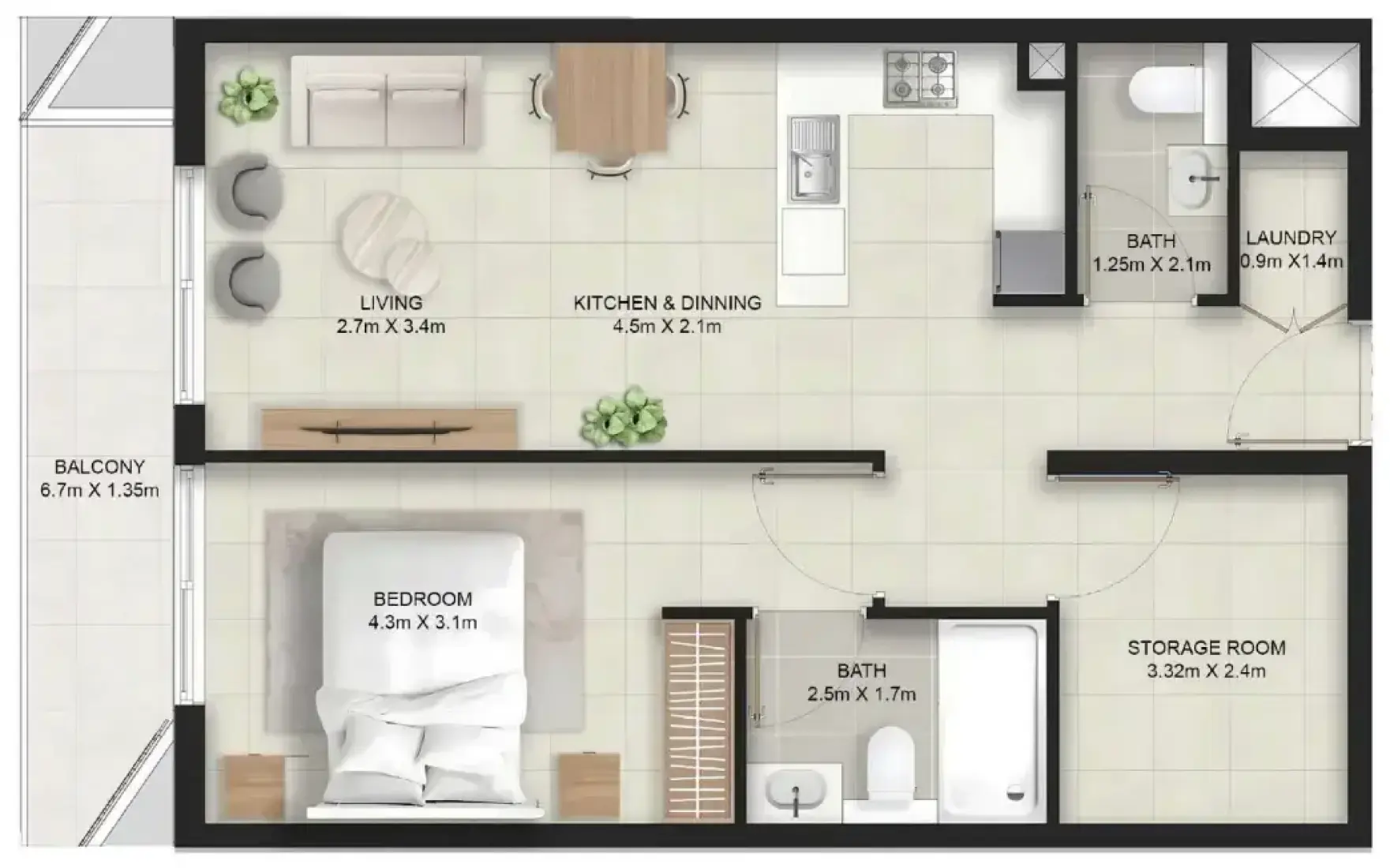 1 Bedroom in Stellar Axis