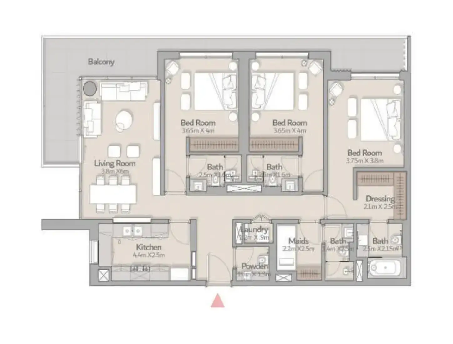 3 Bedrooms in South Square