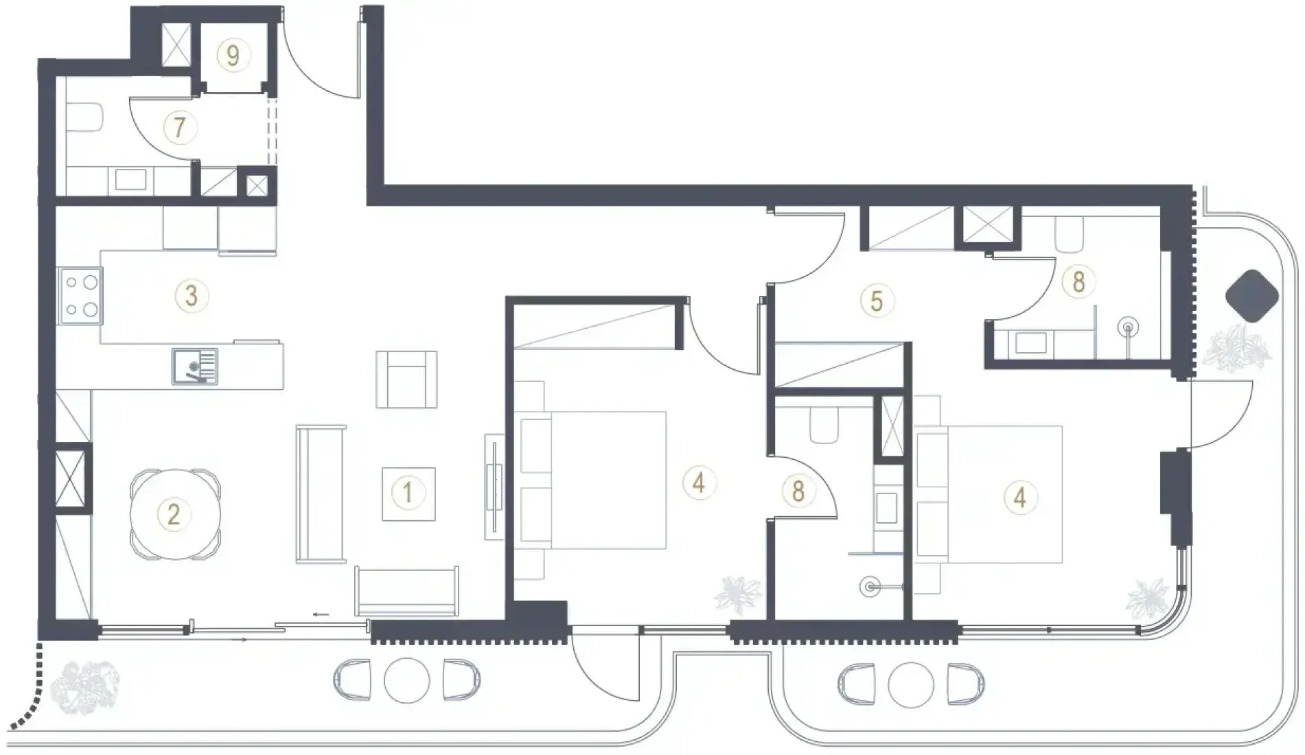 2 Bedrooms in Liora Residences