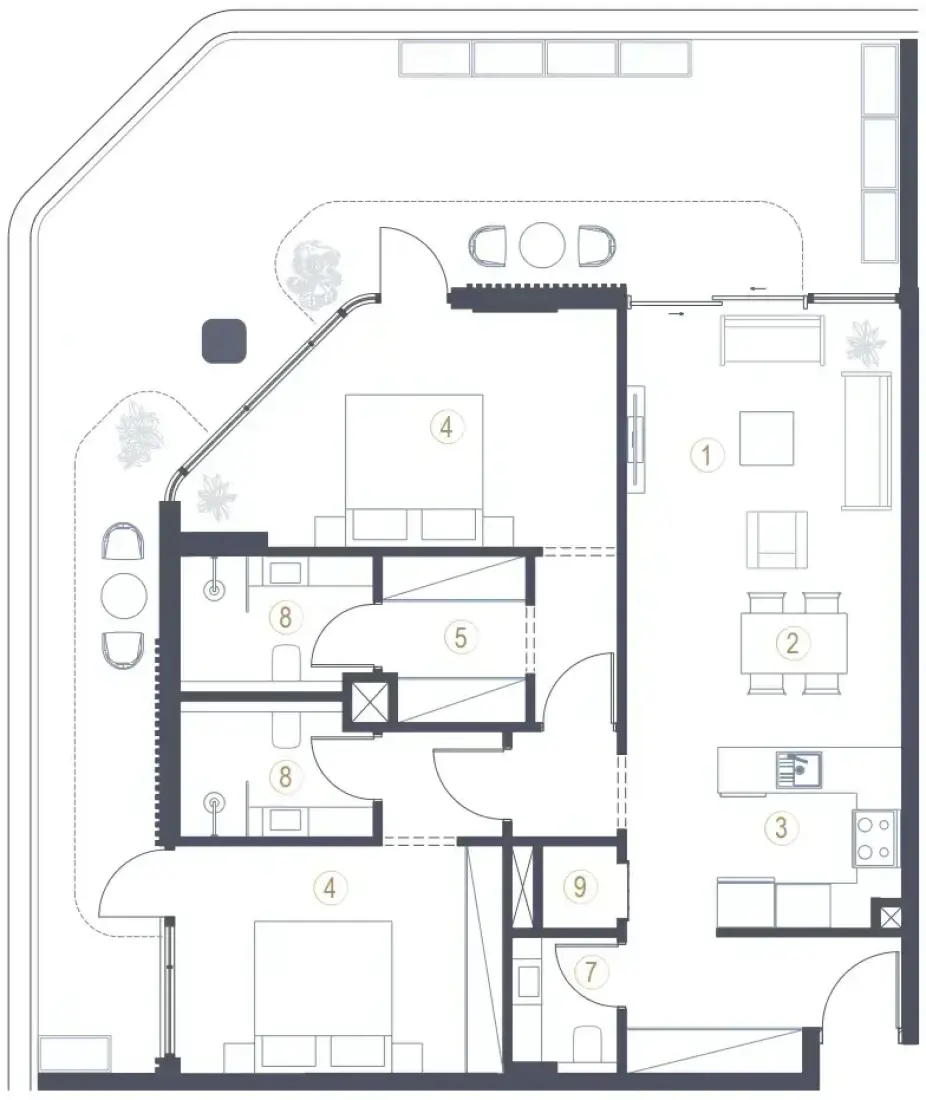 2 Bedrooms in Liora Residences