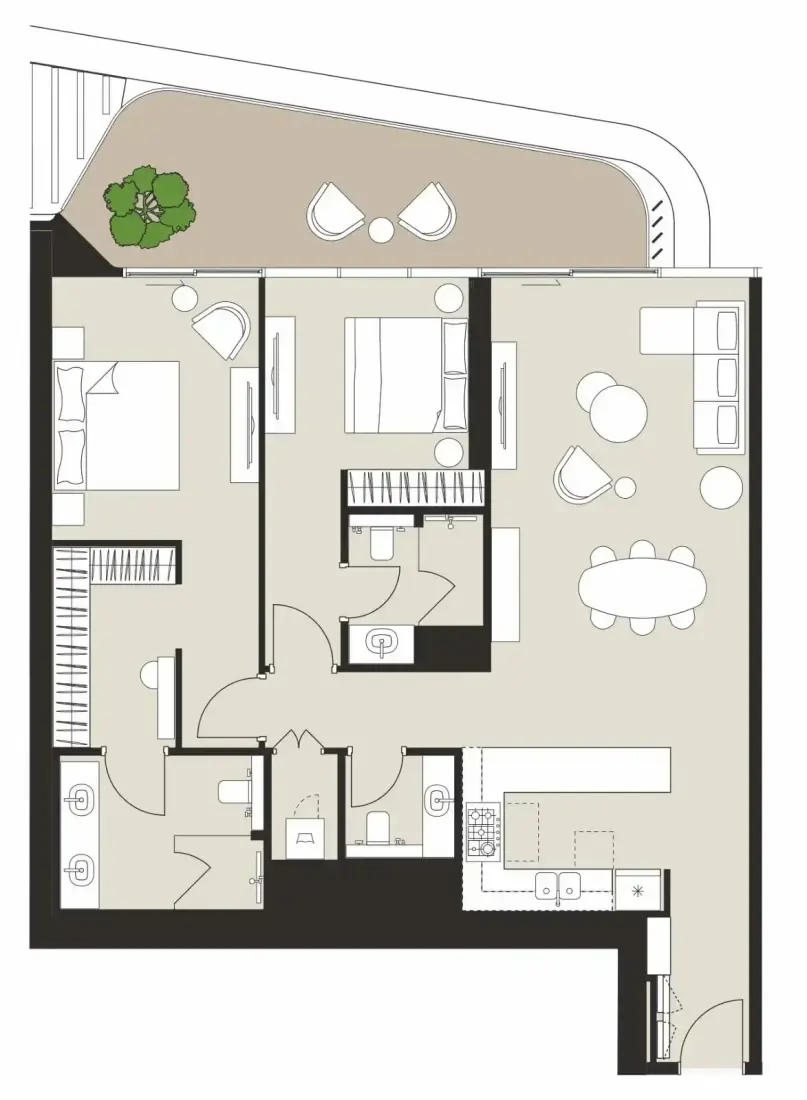 2 Bedrooms in Artistry Two Residences