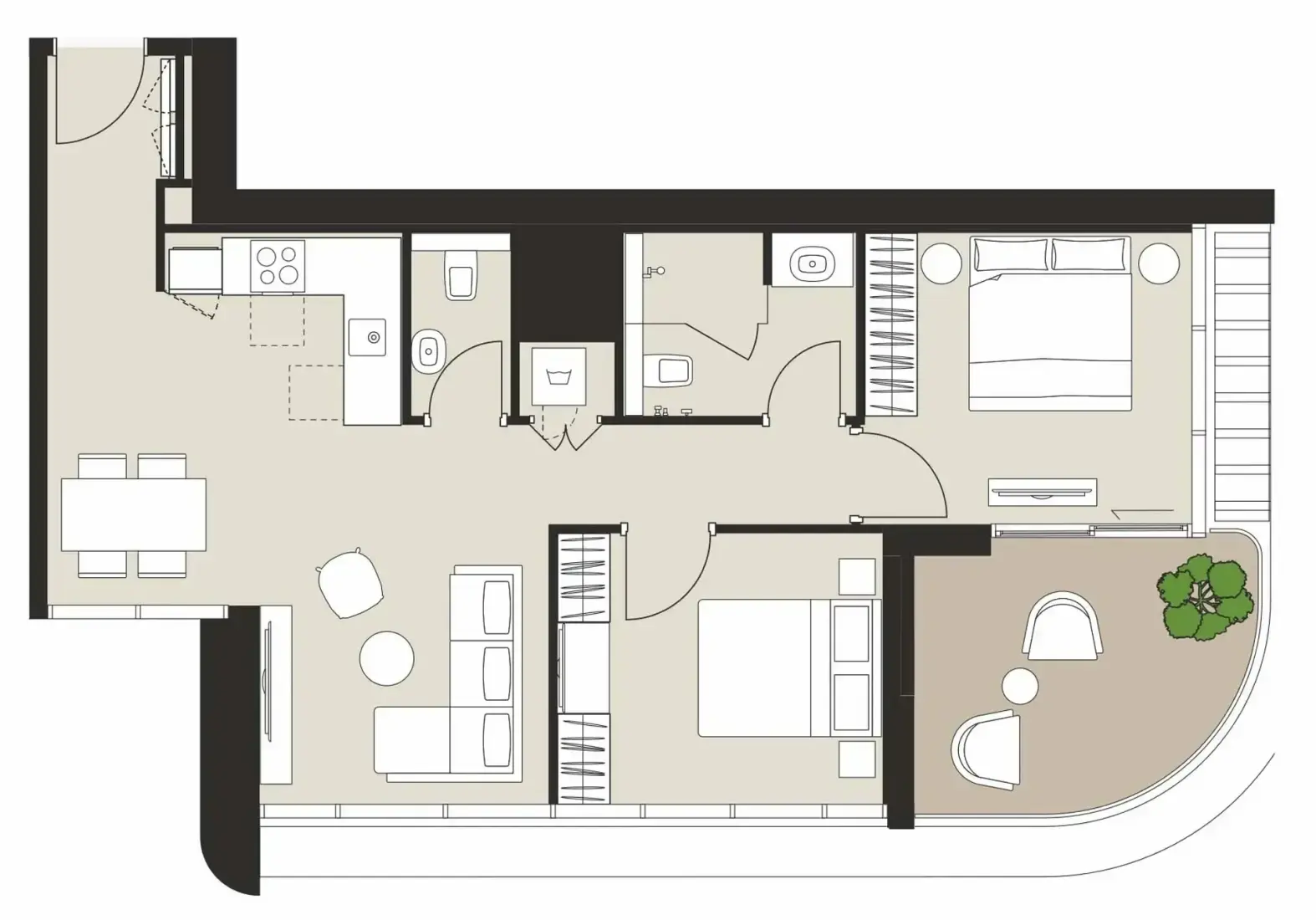 2 Bedrooms in Artistry Two Residences