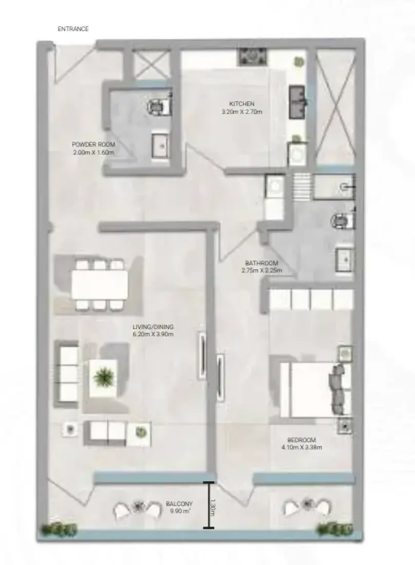 1 Bedroom in Amwaj Tower