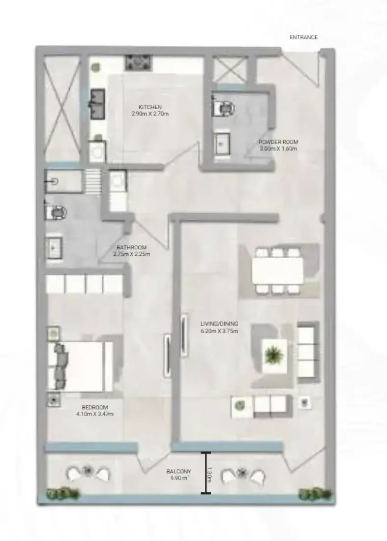 1 Bedroom in Amwaj Tower