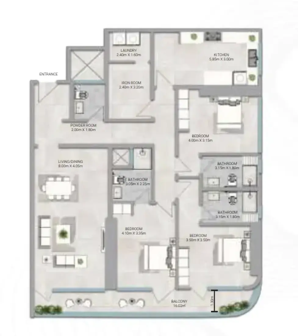 3 Bedrooms in Amwaj Tower