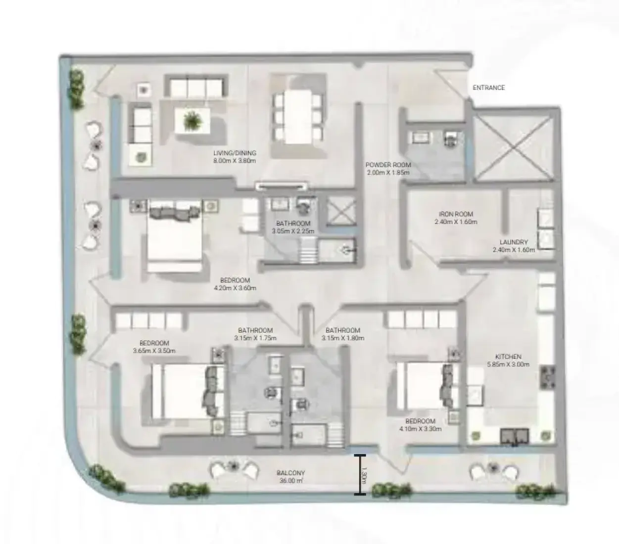 3 Bedrooms in Amwaj Tower