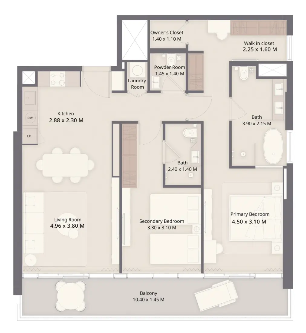 2 Bedrooms in The Residences at Sheraton Al Marjan Island Resort