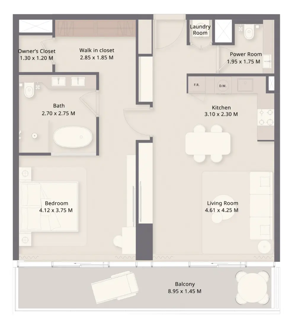 1 Bedroom in The Residences at Sheraton Al Marjan Island Resort