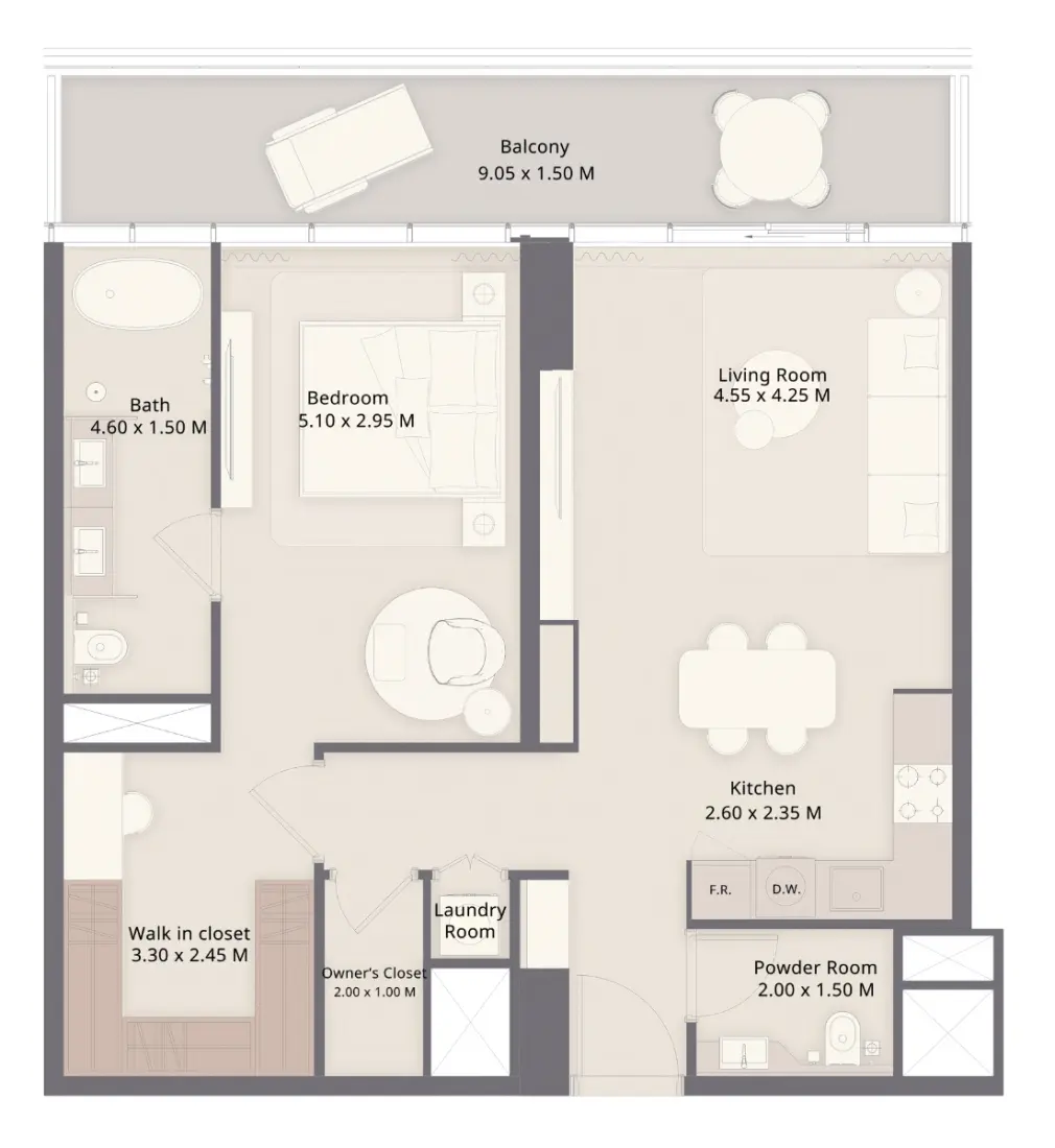 1 Bedroom in The Residences at Sheraton Al Marjan Island Resort