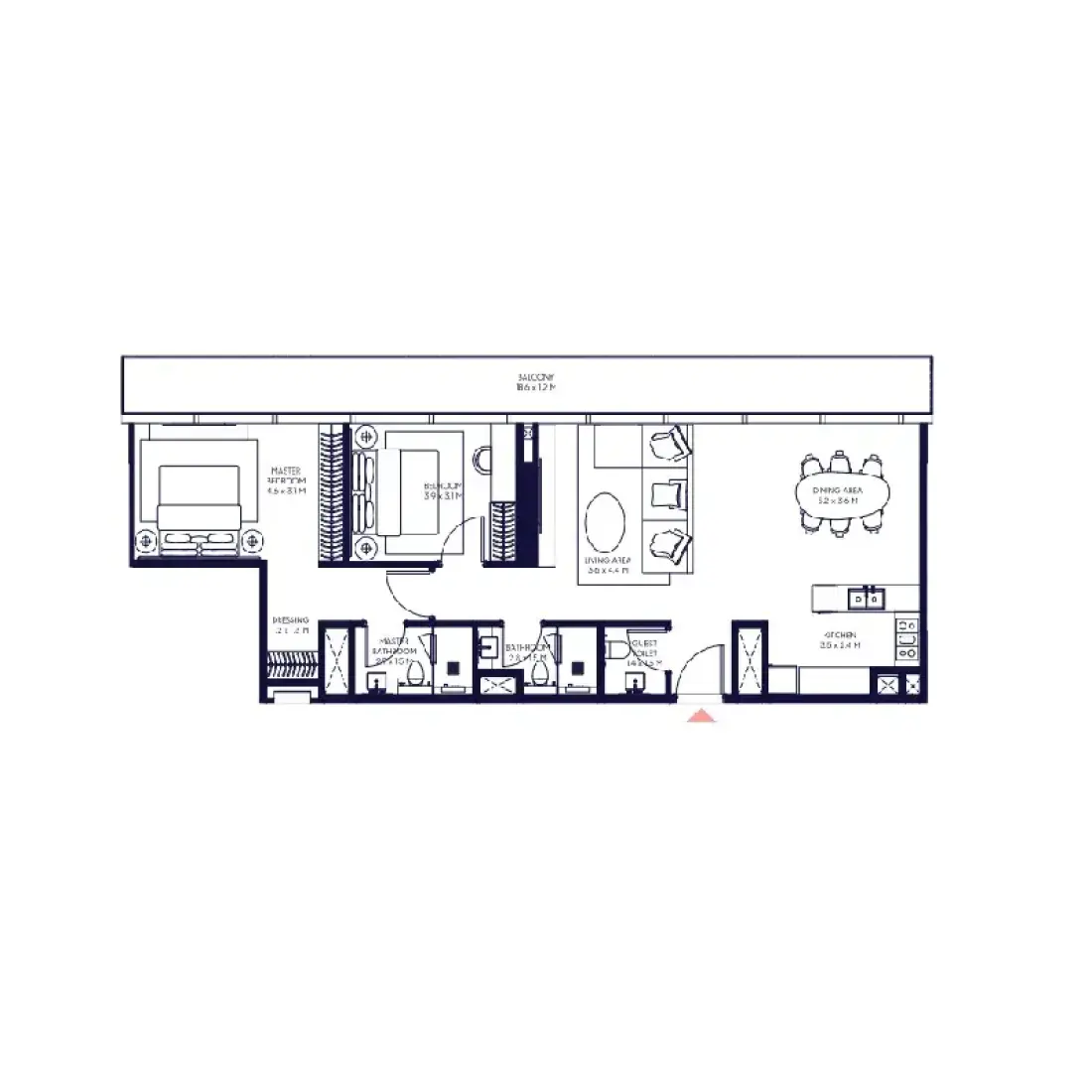 2 Bedrooms in Inaura Hotels & Residences