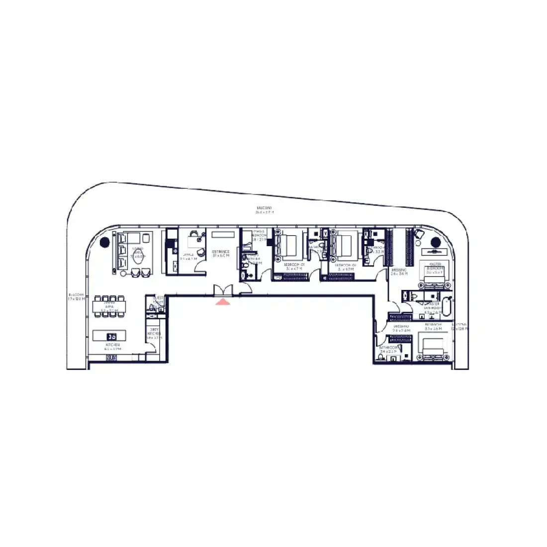 4 Bedrooms in Inaura Hotels & Residences