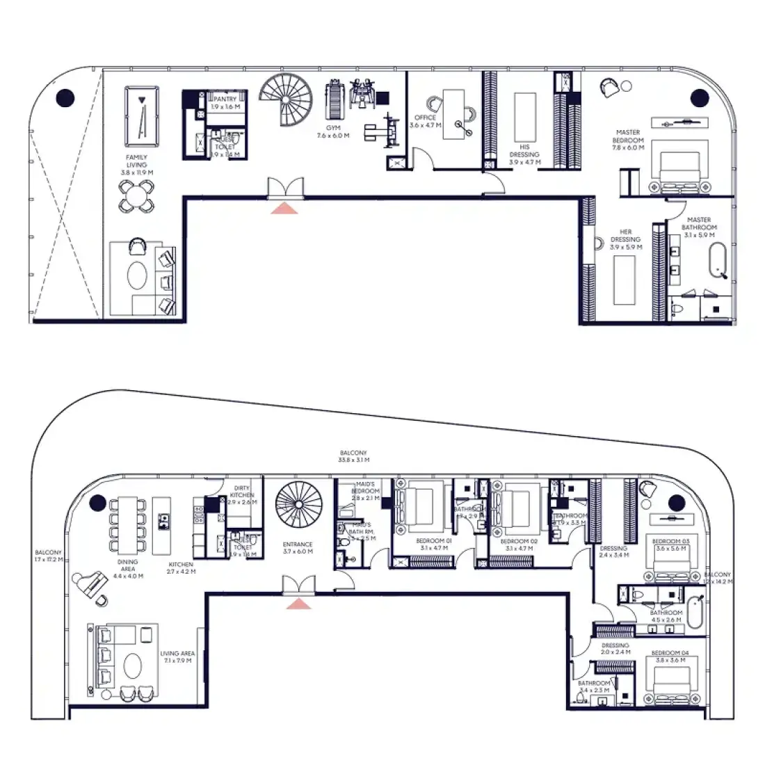 5 Bedrooms in Inaura Hotels & Residences