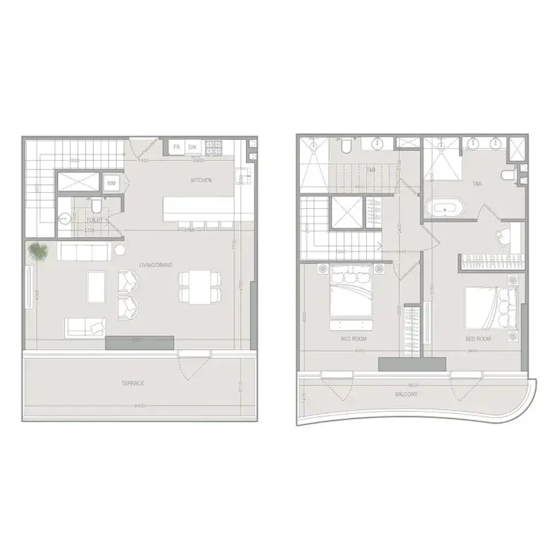 2 Bedrooms in A1LA Residence