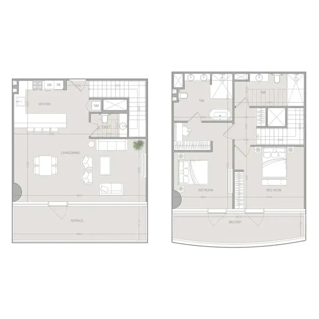 2 Bedrooms in A1LA Residence