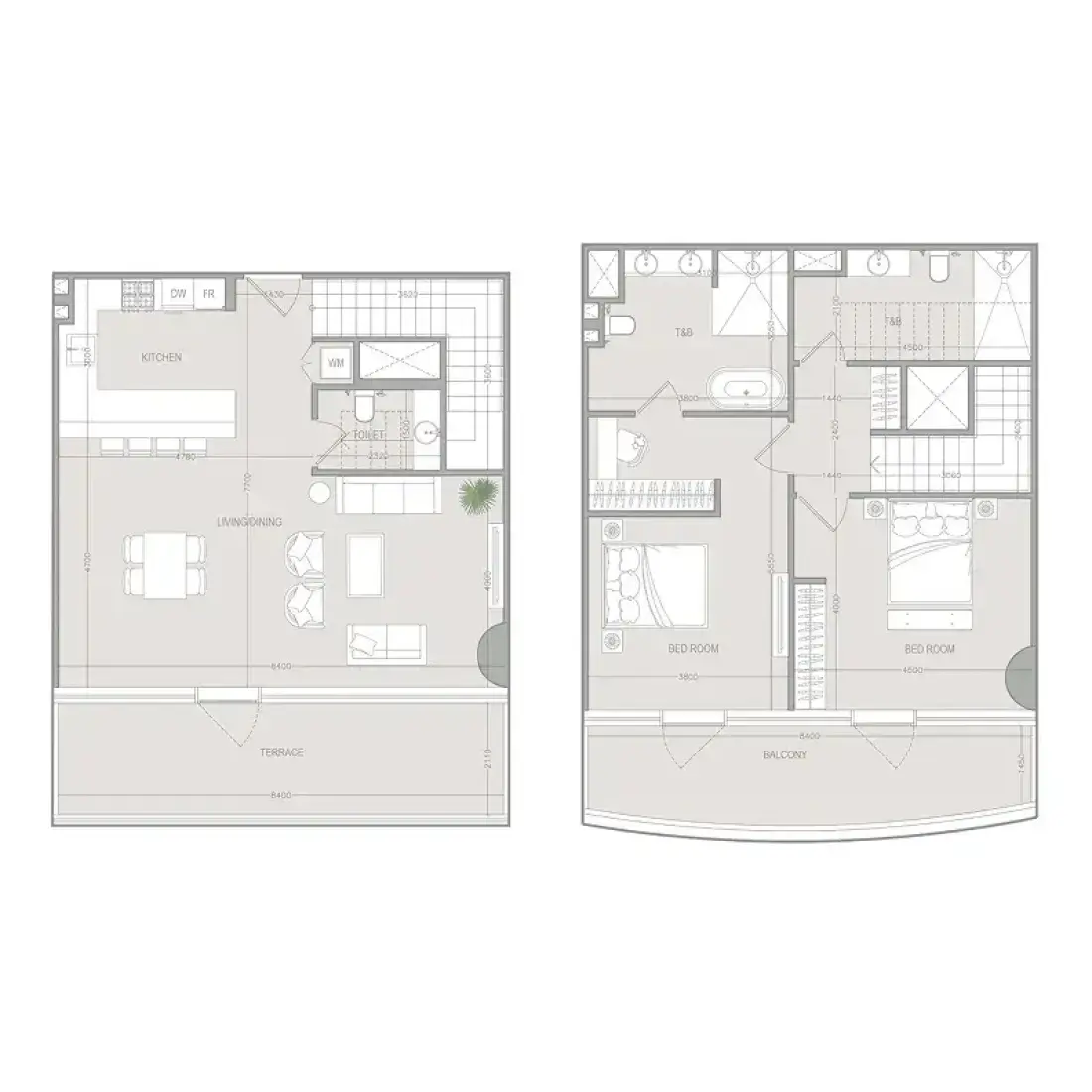 2 Bedrooms in A1LA Residence