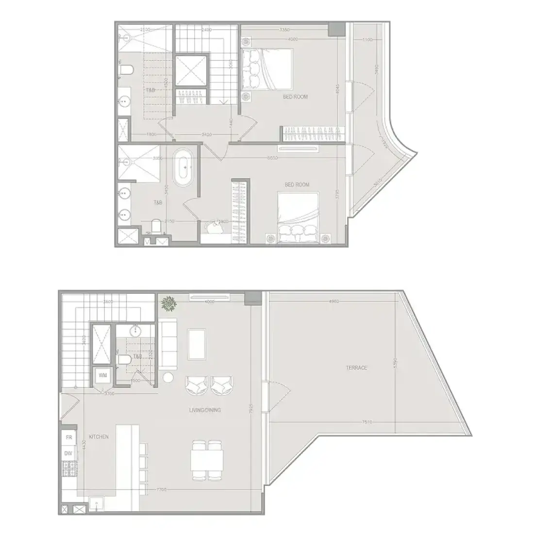 2 Bedrooms in A1LA Residence