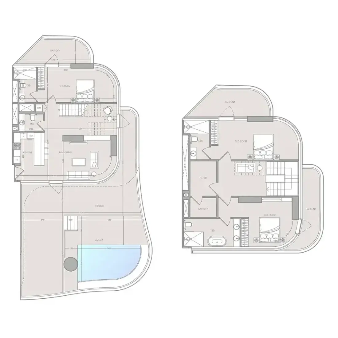 3 Bedrooms in A1LA Residence