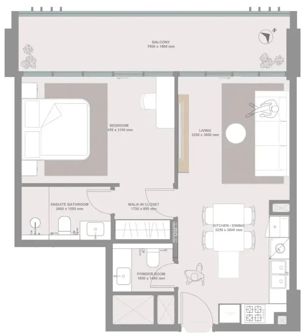 1 Bedroom in Linea by Holm