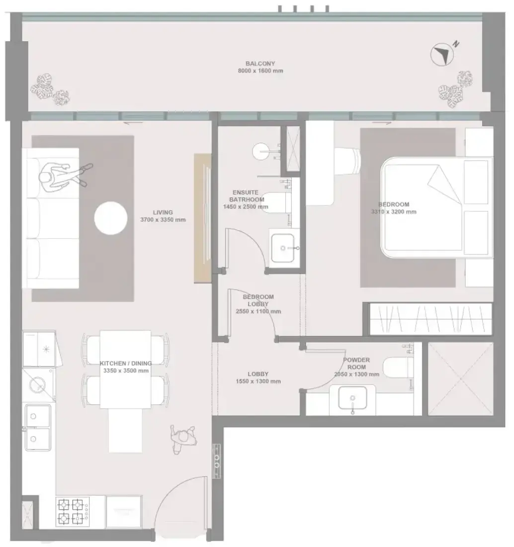 1 Bedroom in Linea by Holm