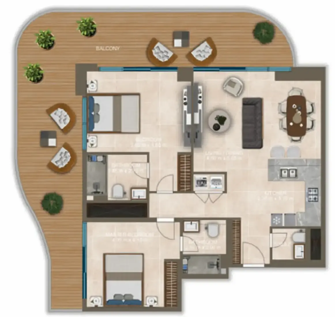 2 Bedrooms in Nova Tower